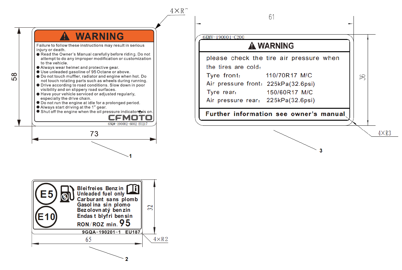 WARNING DECAL - F19-1