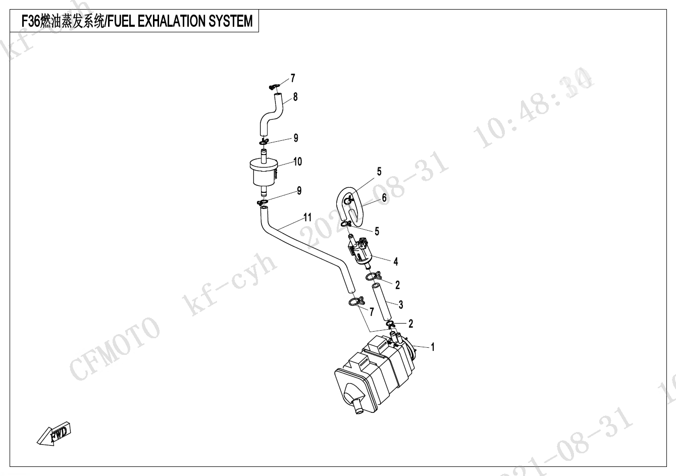 FUEL EVAPORATION SYSTEM - F36