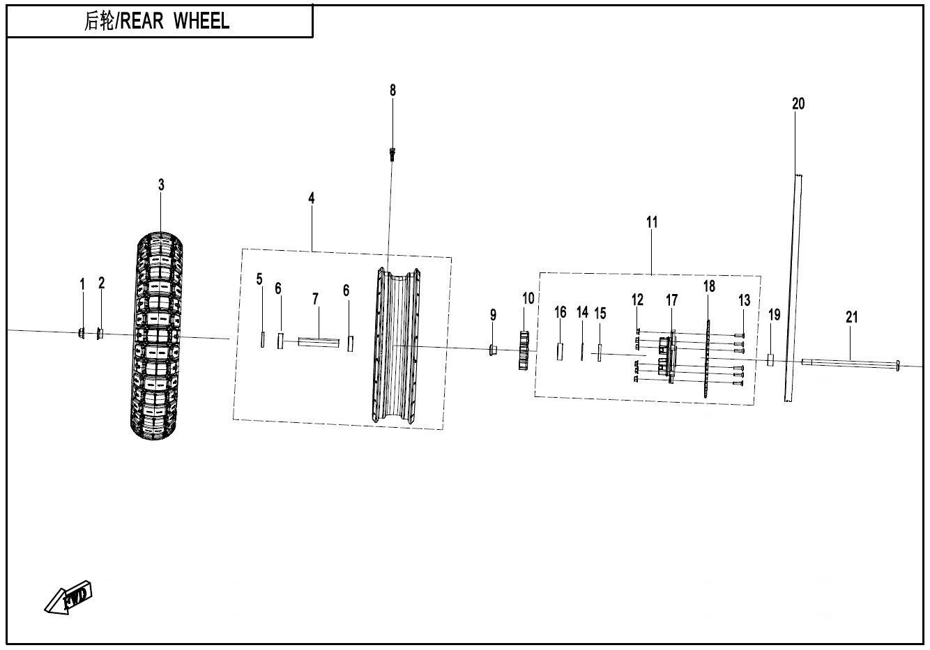 REAR WHEEL - F11