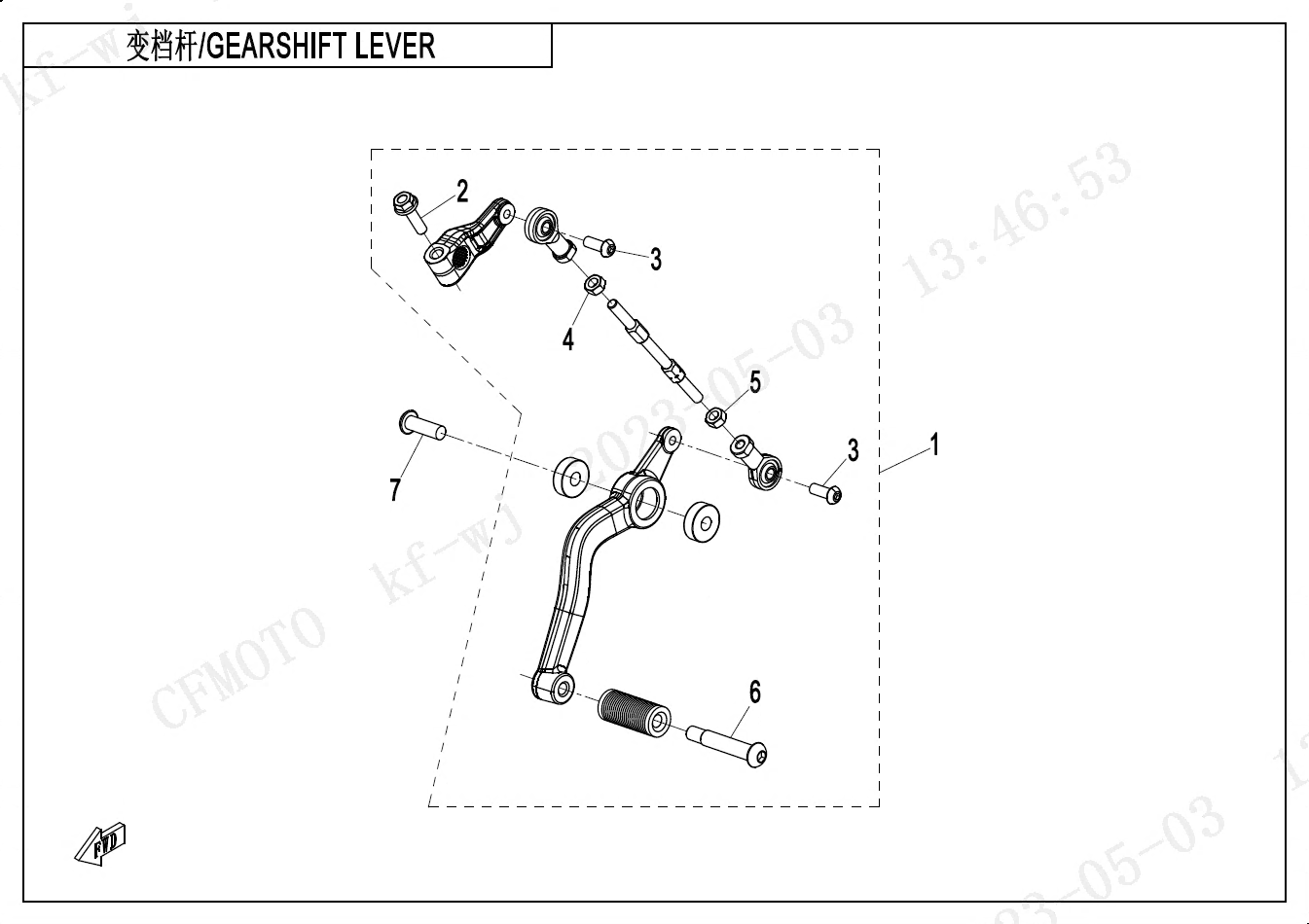 GEARSHIFT LEVER - F03-3