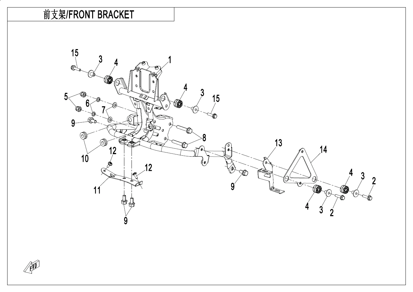 FRONT BRACKET - F03-1