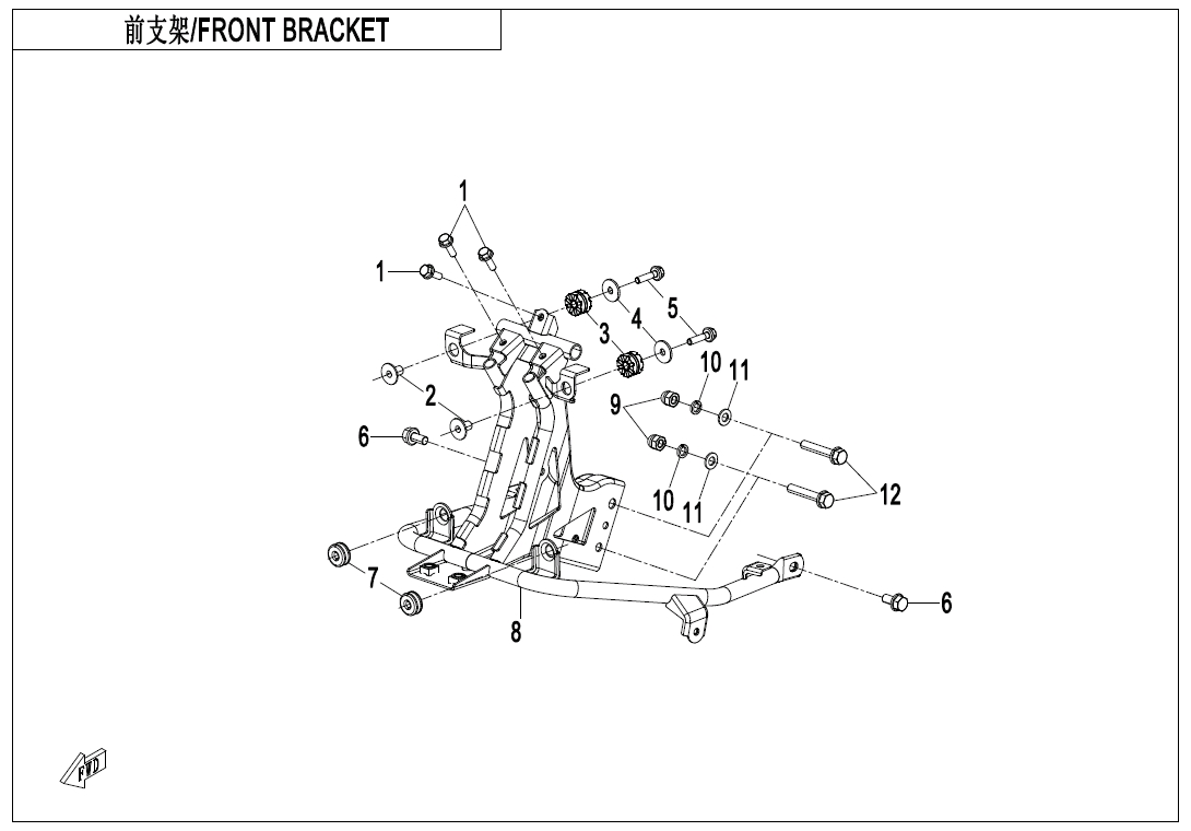FRONT BRACKET - F03-1