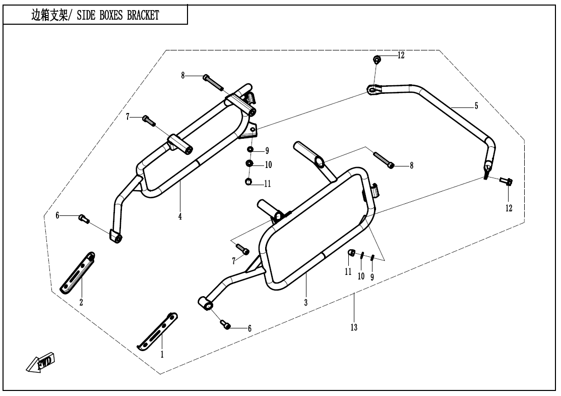 SIDE BOX BRACKET - F22-1