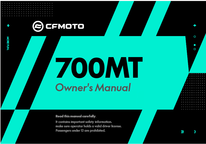 OWNERS MANUAL - F38