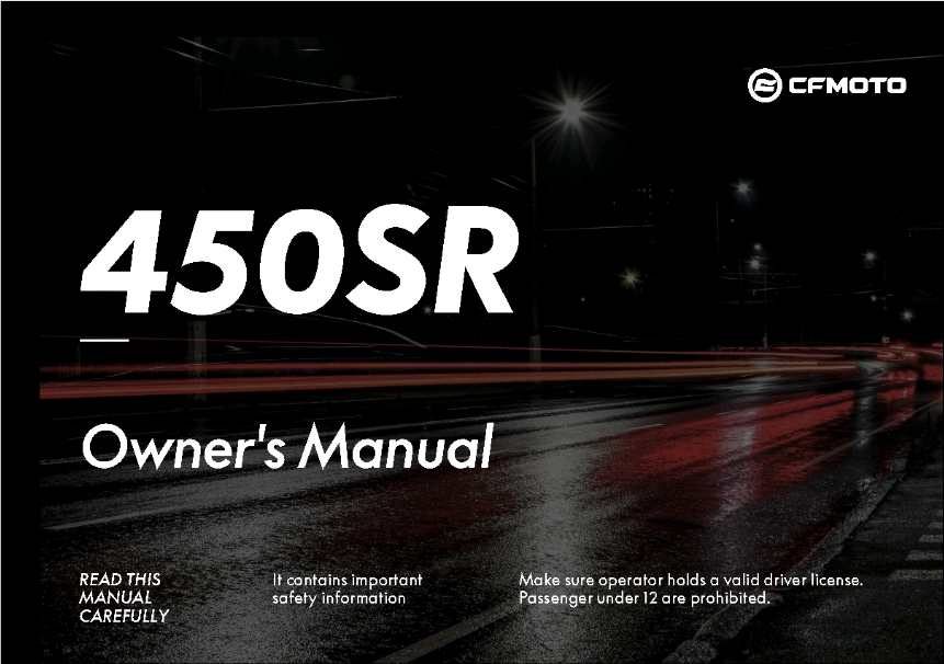 OWNERS MANUAL - F38