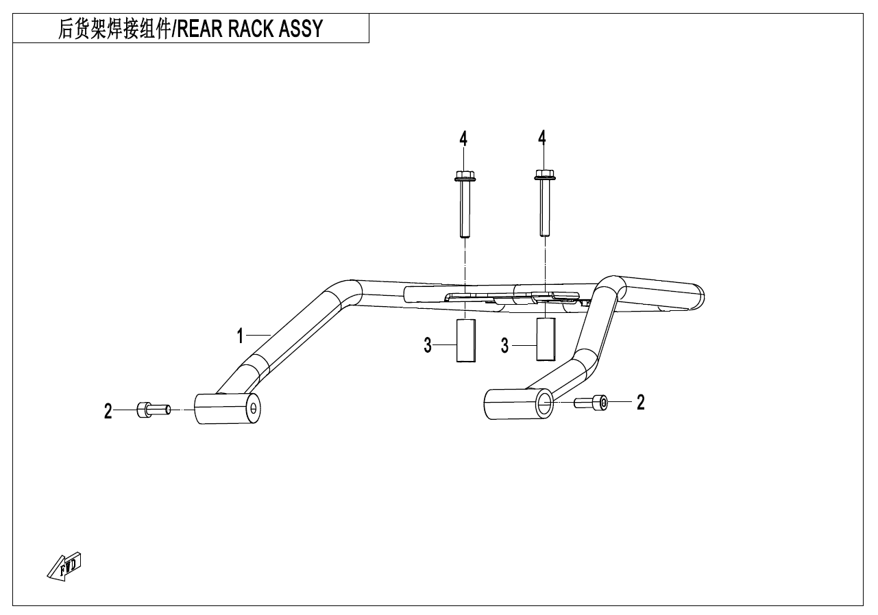 REAR RACK ASSY - F14-2