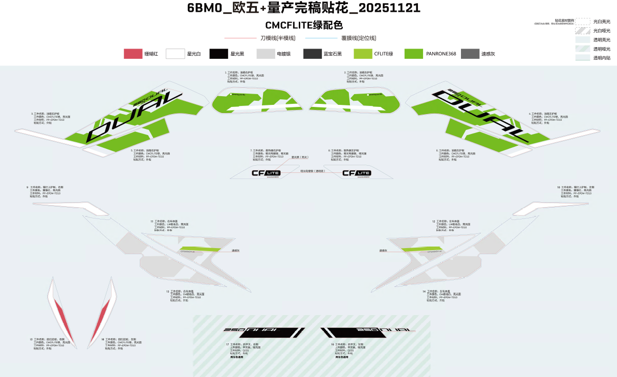 DECAL(LIME GREEN-CFLITE) - F19-2-E