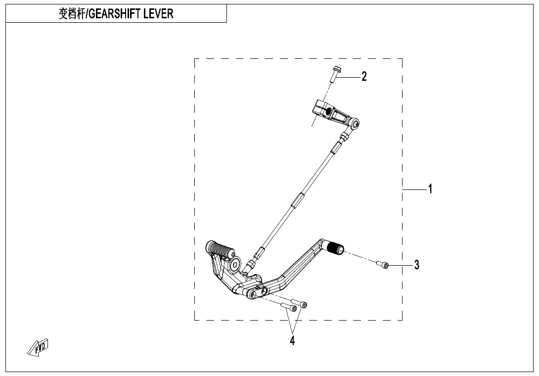 GEARSHIFT LEVER - F03-3-A