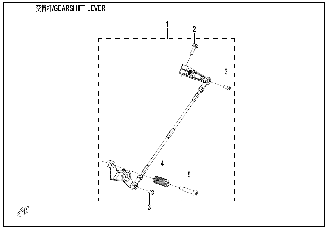 GEARSHIFT LEVER(BRAZIL) - F03-3-B