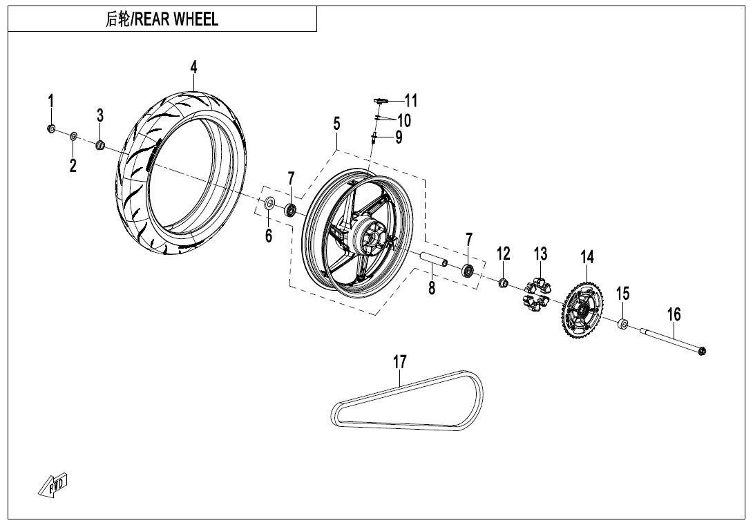 REAR WHEEL - F11