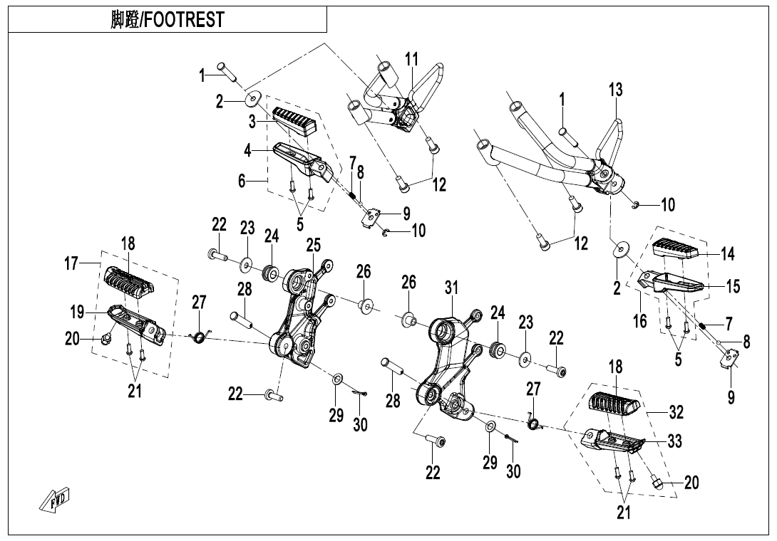 FOOTREST - F14-1-V1