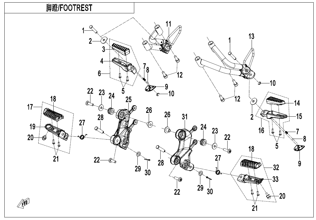 FOOTREST - F14-1-V2