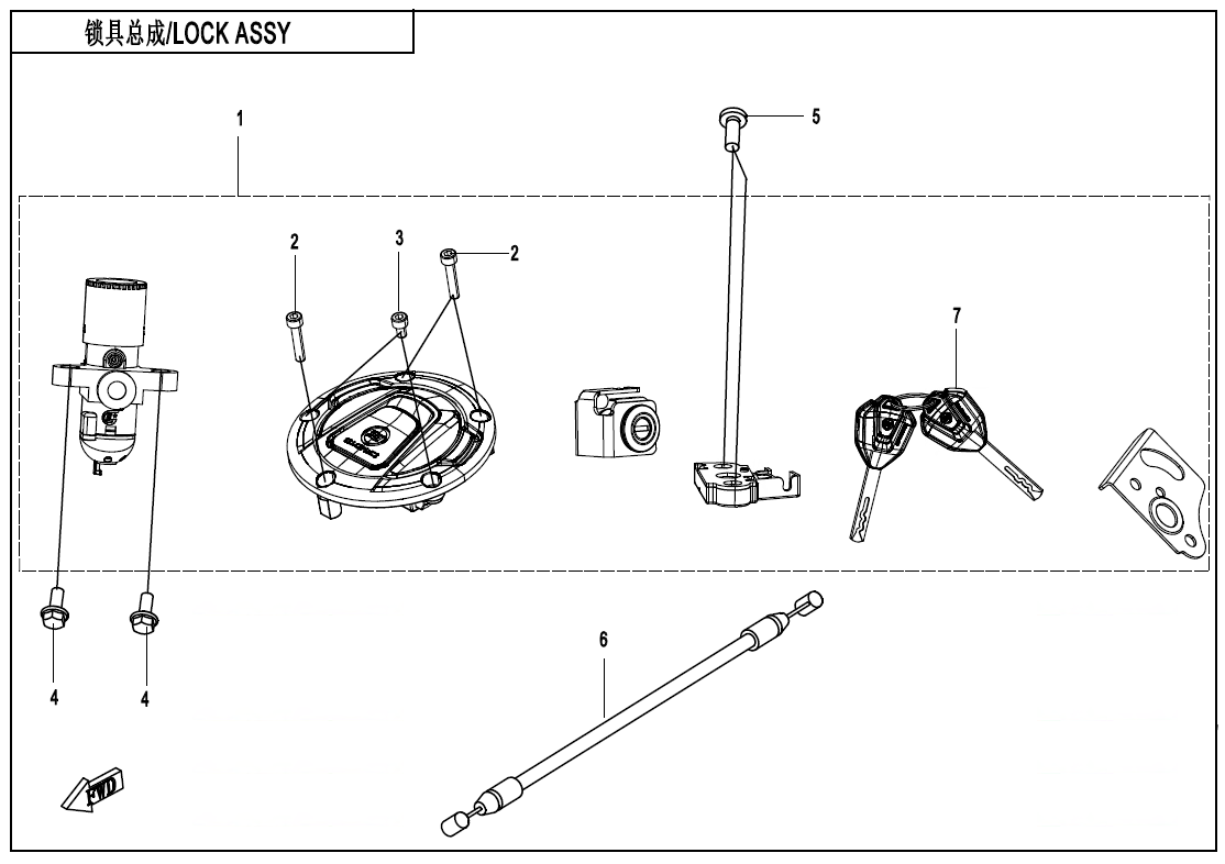 LOCK KIT(MECHANICAL LOCK) - F01-A