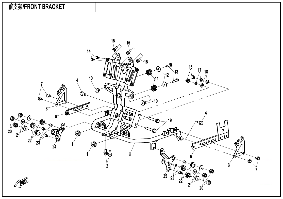 FRONT BRACKET - F03-1