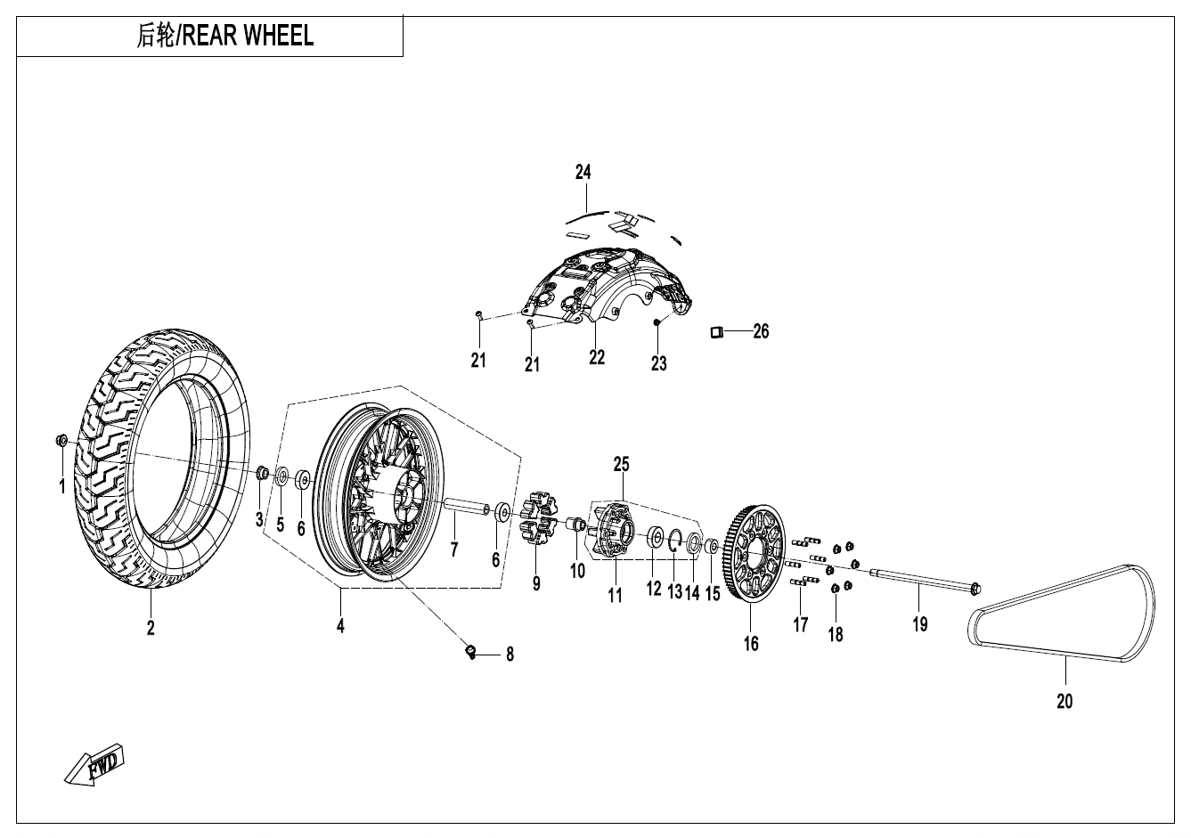 REAR WHEEL - F11