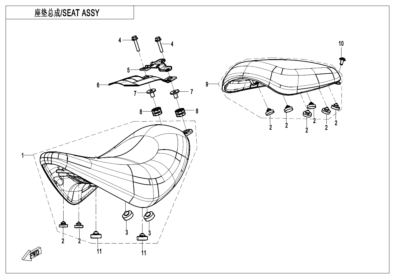 SEAT ASSY - F13